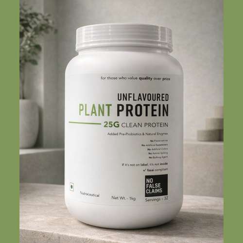 Unflavoured Plant Protein Powder 1kg – 25g Clean Vegan Protein with Prebiotics & Natural Enzymes