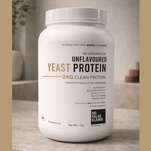 Unflavoured Yeast Protein with Pre-Probiotics & Natural Enzymes – 24g Clean Protein