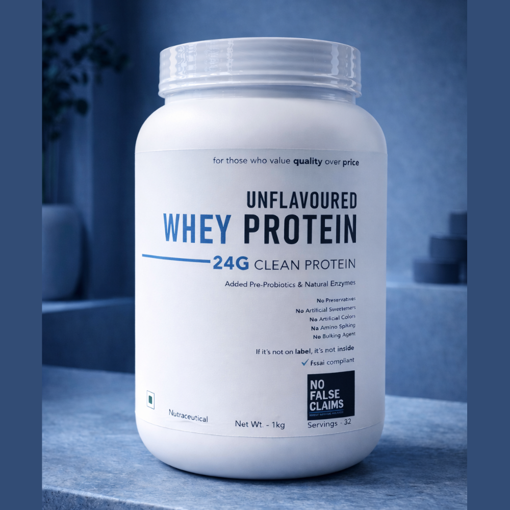 Unflavoured Whey Protein with Pre-Probiotics & Digestive Enzymes – 24g Clean Protein