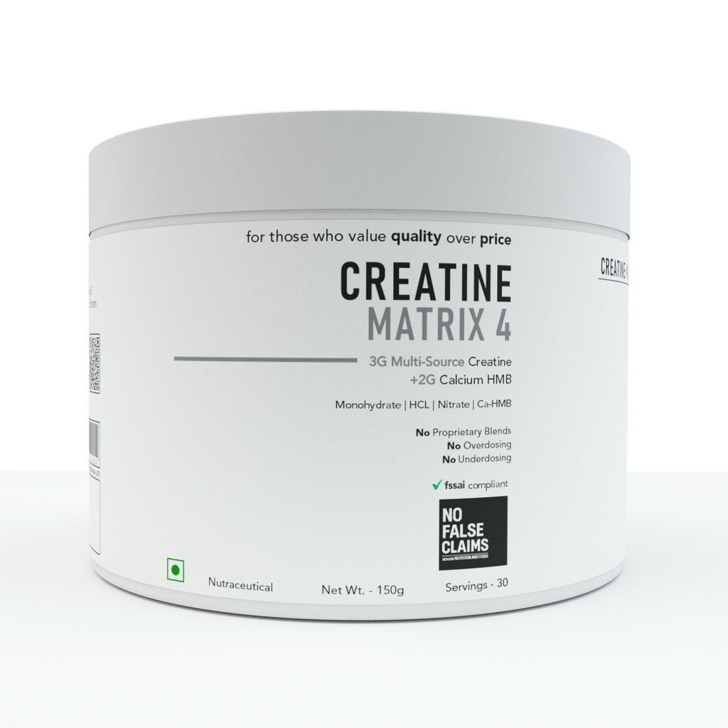 Creatine Matrix 4 – 3g Multi-Source Creatine + 2g Calcium HMB | 30 Servings | No Proprietary Blends