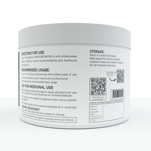 Creatine Matrix 4 – 3g Multi-Source Creatine + 2g Calcium HMB | 30 Servings | No Proprietary Blends