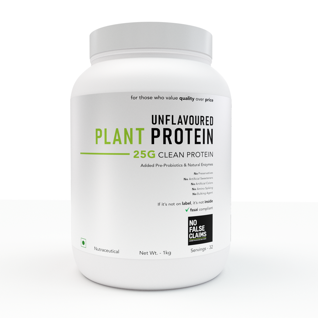 Unflavoured Plant Protein Powder 1kg – 25g Clean Vegan Protein with Prebiotics & Natural Enzymes