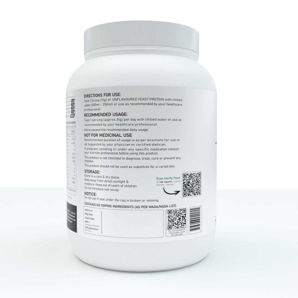 Unflavoured Yeast Protein with Pre-Probiotics & Natural Enzymes – 24g Clean Protein